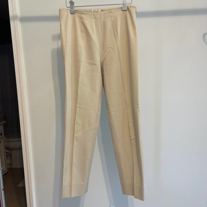 CIZI flat‎ front side zip women’s khaki pants measures size 2. Preowned.